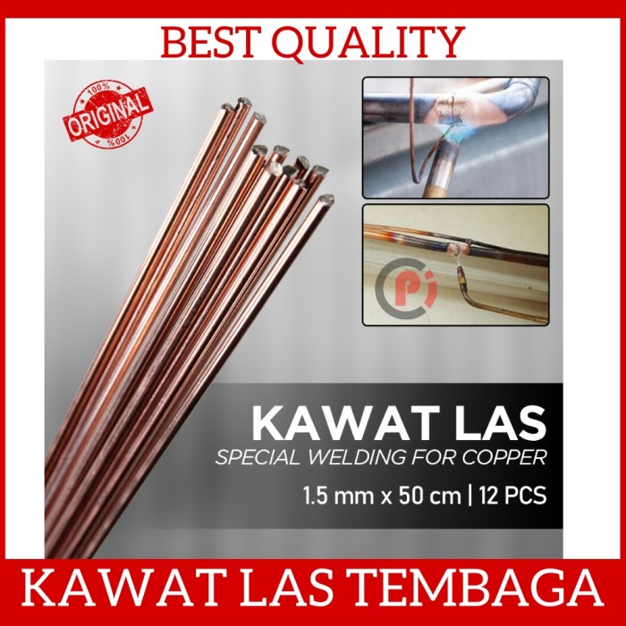 Kawat Las Tembaga Suhu Rendah Welding Copper Perak Untuk Pipa AC DLL Kawat las