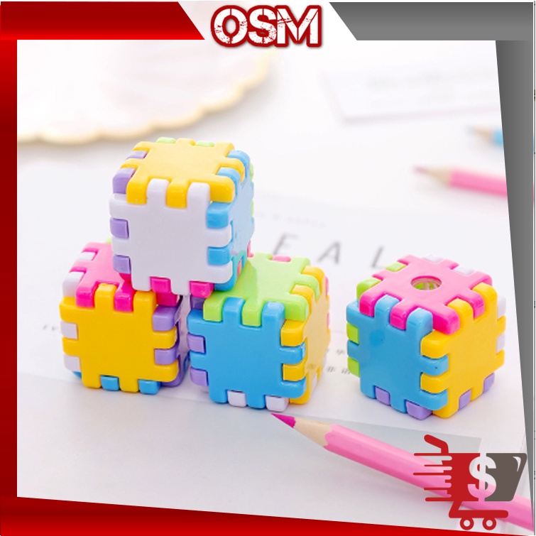 

OSM - S5744 Peraut Pensil Putar Rautan Pensil Karakter Puzzle / Rautan Pensil Mini Bentuk Puzzle / Serutan Pensil Model Puzzle