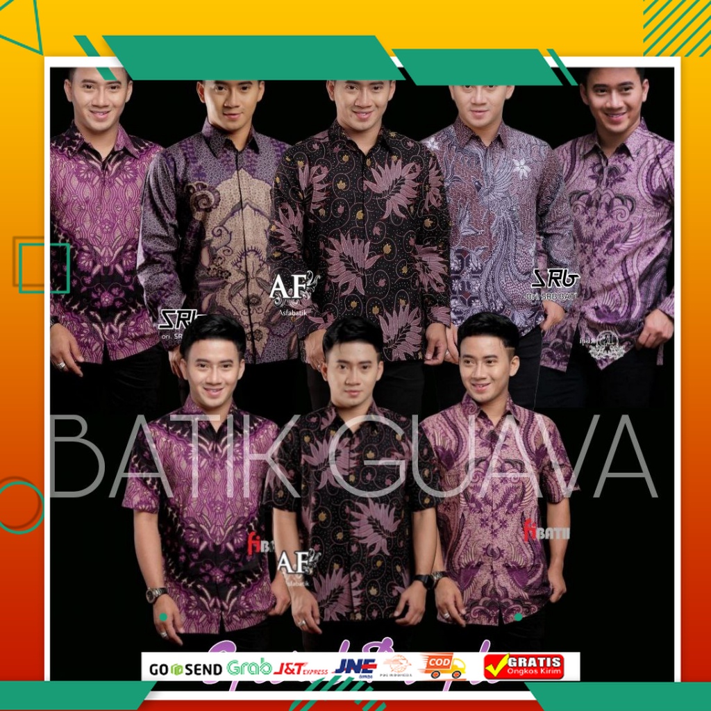 BAJU BATIK PRIA KEREN MODEL BARU /BAJU BATIK PRIA LENGAN PANJANG READY M L XL XXL - SPECIAL WARNA BA