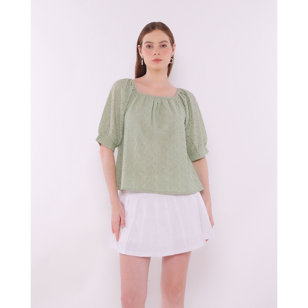BLF Woman Blouse wanita Atasan wanita - Candy Eyelet Top