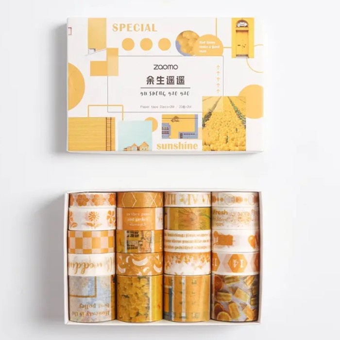 

washi tape aesthetic journal sticker untuk DIY cute planner - motif 1
