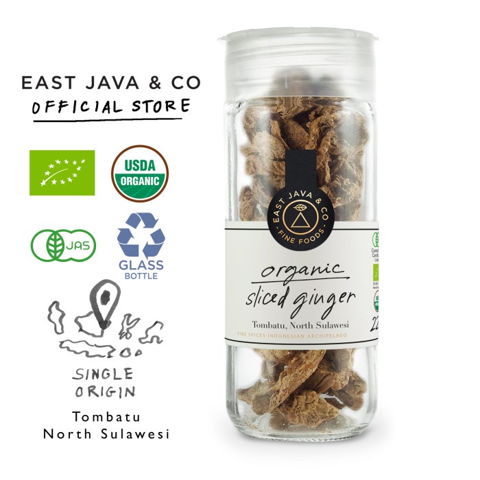 

New Produk East Java & Co Organic Sliced Ginger - 22g (Jahe Iris Kering Organik)