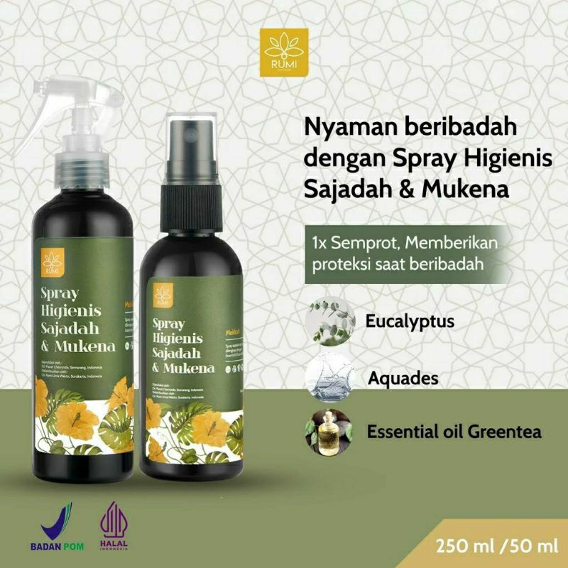 Parfum RUMI Spray Higienis Sajadah Mukena Hijab Aroma Mekkah