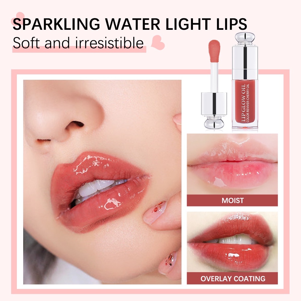 【Baru】Ibcccndc Lip Oil Plumping Lip Gloss Moisturizing Transparent Fruit Mouth Oil 5 Warna Dior Lip 