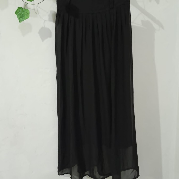 Rok panjang chiffon hitam Bagus