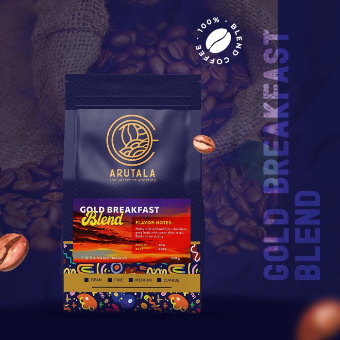 

✨PROMO✨ -ARUTALA Kopi Gold Breakfast Blend 500 gram - Giling Halus