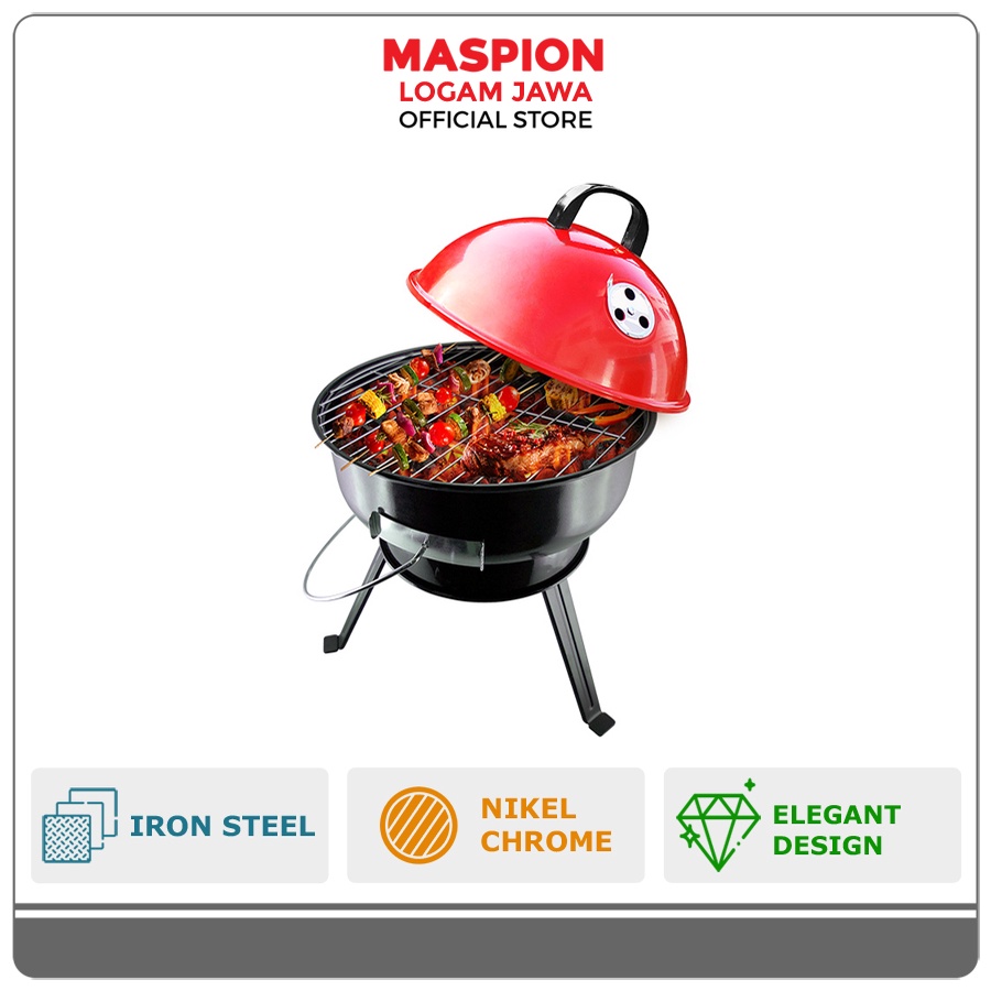 Maspion Maslon Panggangan Baja Besi Merapi Grill 35 cm