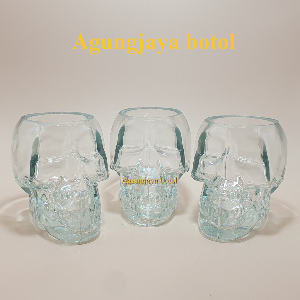 Jar Kaca 150 Ml Tengkorak / Jar Kaca / Gelas Kaca Tengkorak / Jar Kaca Tengkorak / Jar Kaca 150 ml