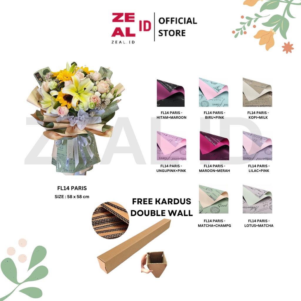 

ZEAL-ID - (5 LEMBAR) - FL13 MOON Kertas Bunga Paper Buket Motif Bulan Modern Florist Cellophane