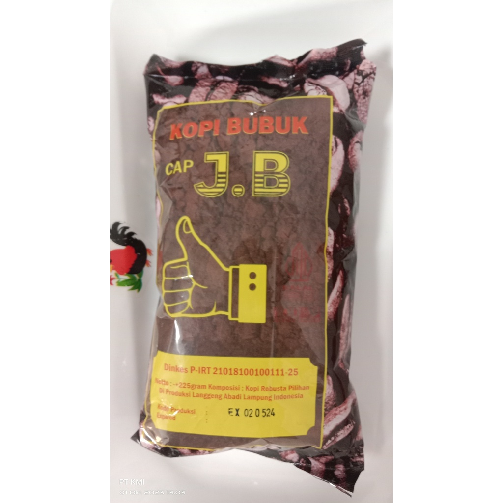 

Kopi Bubuk Robusta Lampung Cap J.B 225 gram Enak dan Nikmat