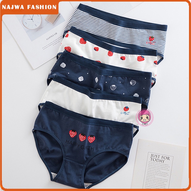 Celana Dalam CD Wanita Korea Motif Lucu Imut Katun Undies Import Pakaian Dalam Wanita S35