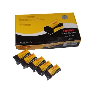 

1 PACK PENGHAPUS HITAM JOYKO SOFT ERASER ISI 40 PCS