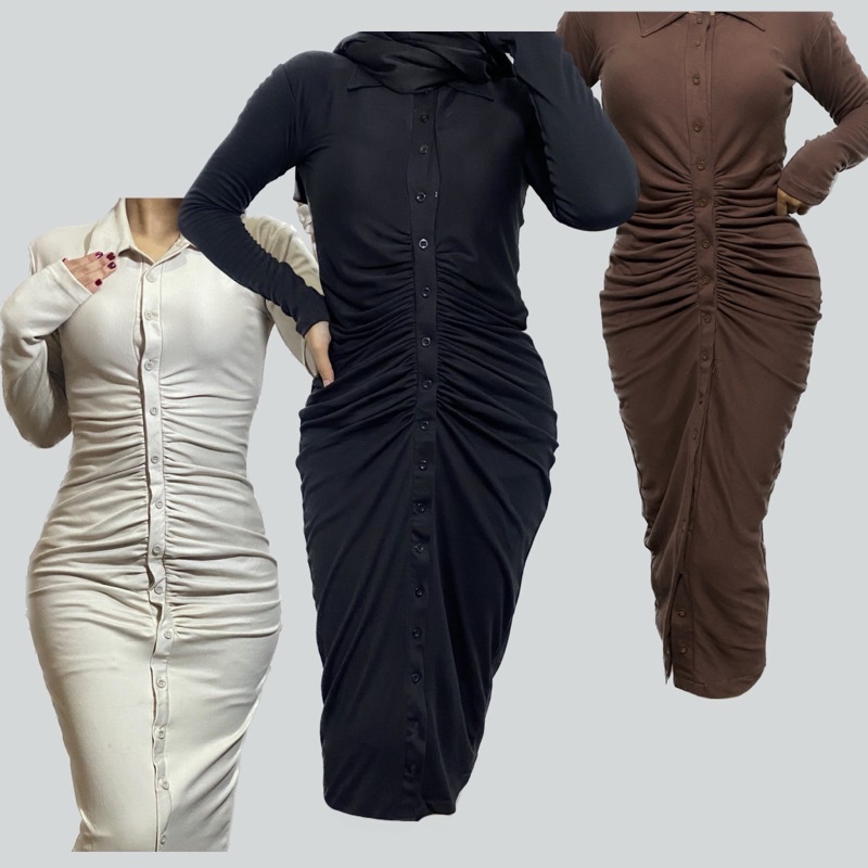 XO92V FAYANNA WRINKLE DRESS