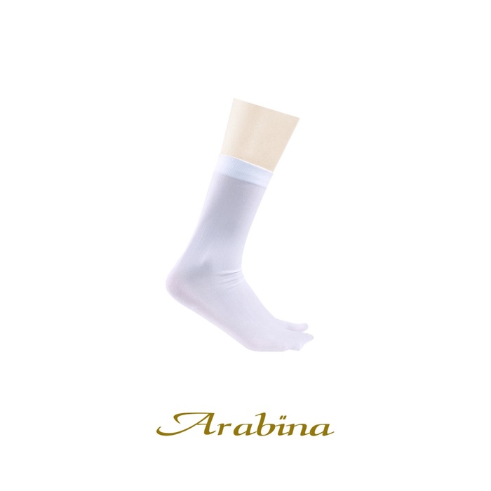 [ BEST SELLER ] - VS - MUNDO ARABINA kaos kaki muslim wanita jempol sebetis dengan anti slip - Putih