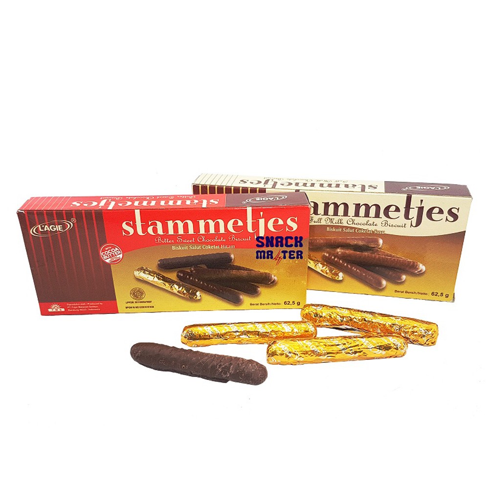 

L'AGIE Stammetjes Biskuit Stick Salut Coklat Susu - Netto 62 gr.