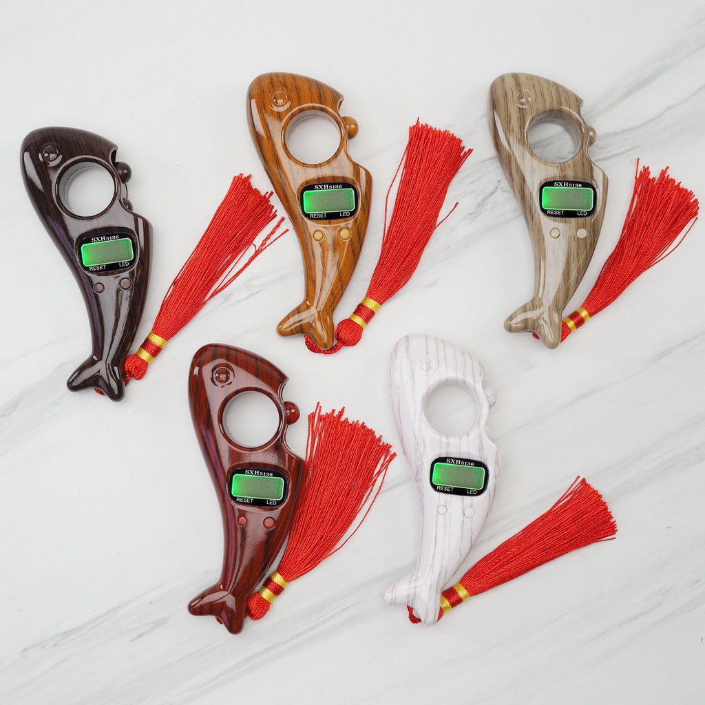 tasbih digital model kayu led untuk dzikir alat hitung sholat premium