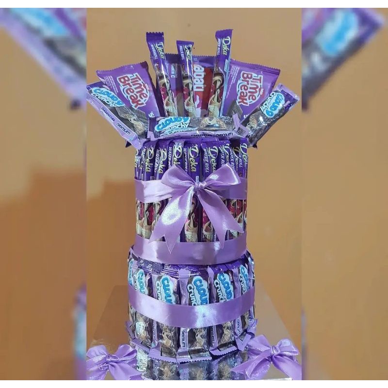 SNACK TOWER ULANG TAHUN/MURAH/CUSTOM/SERBA UNGU
