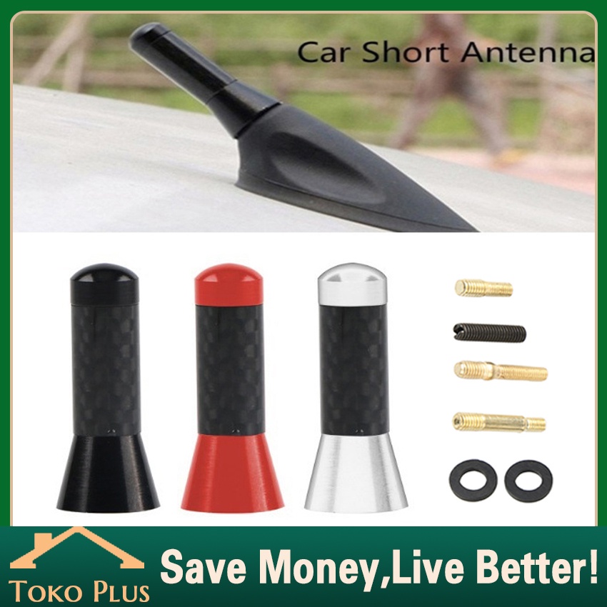 Antena Carbon Fiber Pendek Mobil Universal Mini 3.5cm Carbon Fibre Antena Car