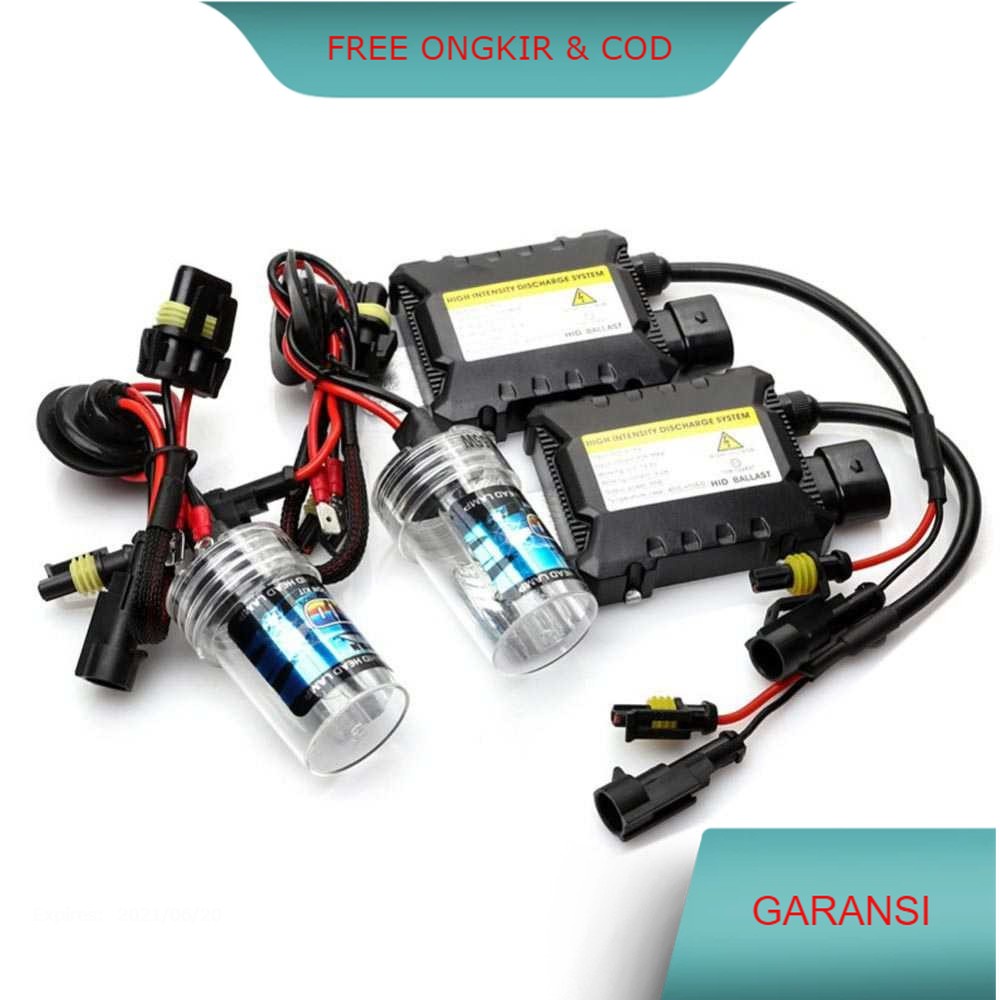 Lampu Mobil HID Xenon H7 6000K 55W 2PCS + Ballast 12V Vellorystore