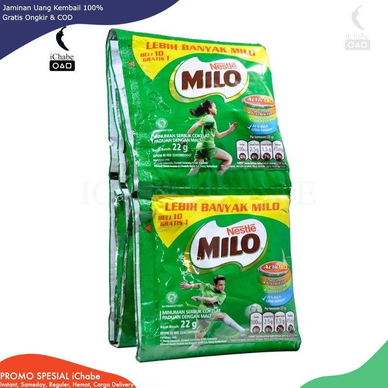 

[BISA COD] DS Milo Activ Go Renceng 10X22gr ( isi 10 sachet )