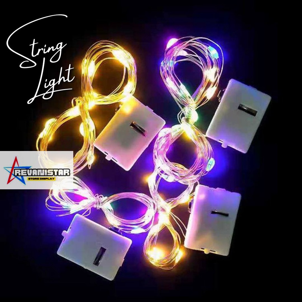 String Light Lampu led tumblr lampu kawat baterai 1M/2M/3M/5M murah dekorasi ruangan lampu hias dind