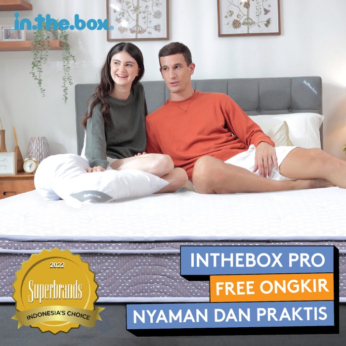 Kasur Spring Bed INTHEBOX Pro - FREE Bantal - 90x200
