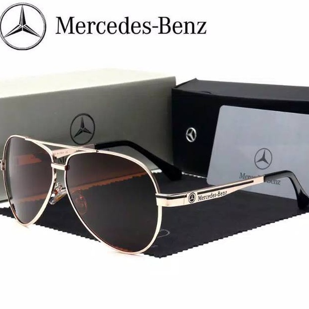 Kacamata Gaya Pria Keren Polarized UV 400 Brand MB737 Aviator Premium Terbaru Kaca mata Hitam