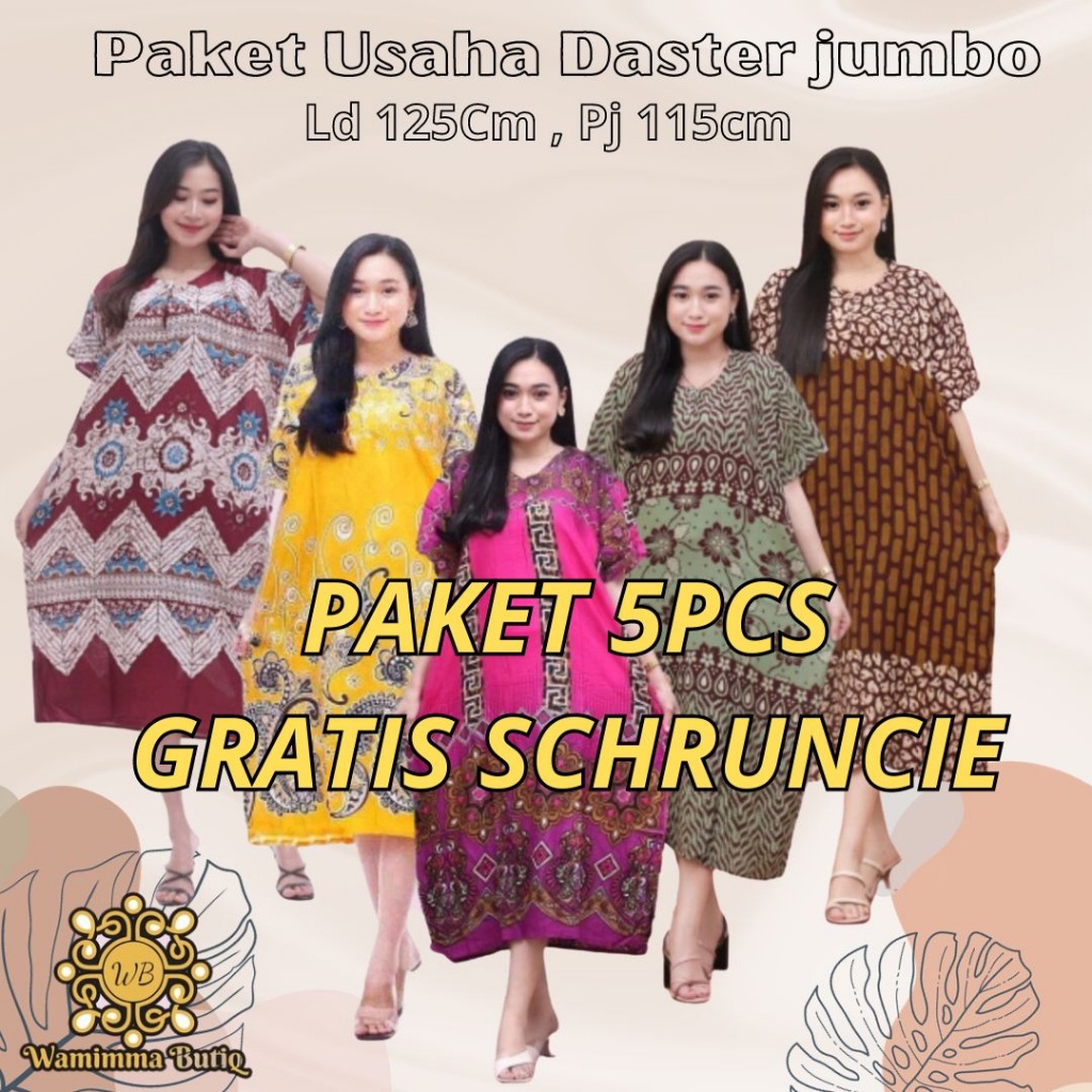 Paket Usaha Daster Jumbo isi 5 Daster Jumbo 100rb dapat 5 Daster Jumbo Busui daster rayon premium  B