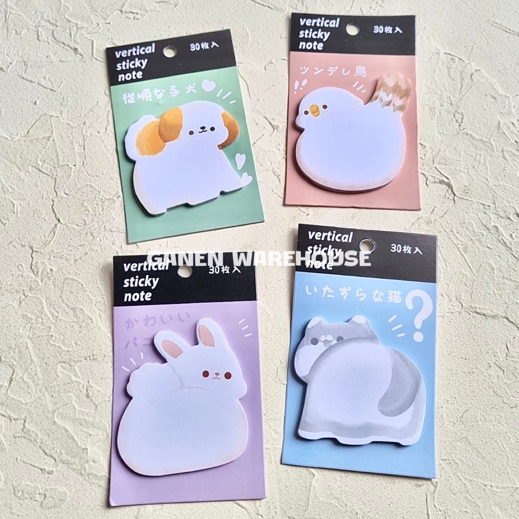 

[GW] Animal Sticky Notes 30 Lembar Motif Kartun