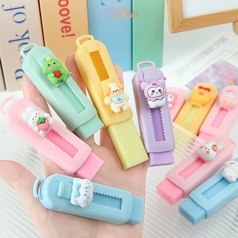 

COD✨ Penghapus Kartun Lucu Sanrio Warna Macaron Telescopic Push And Pull Ujian Siswa 4B-YES