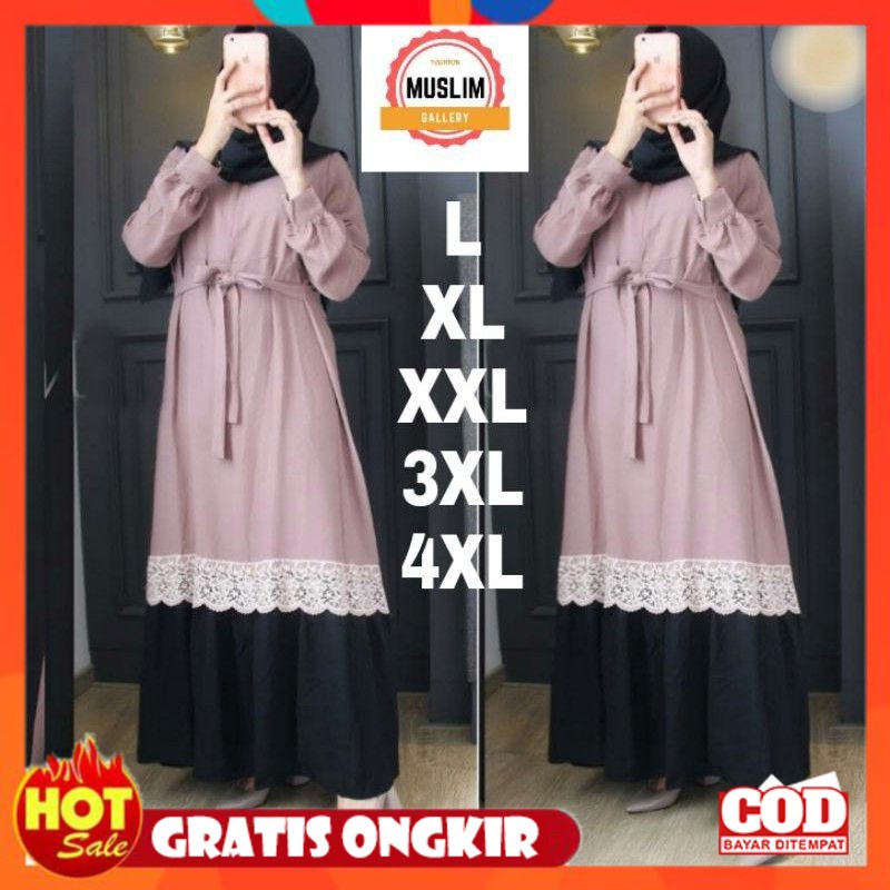 KAIN ADEM HALUS TEBAL / [ TERBARU ] Dress Jumbo Gamis Lebaran Terbaru Baju Gamis ukuran Jumbo Size L