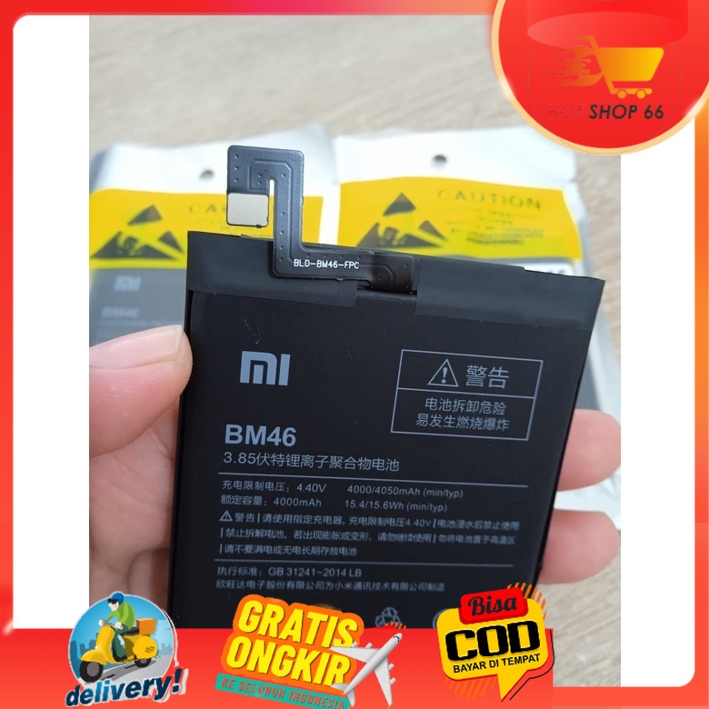 Baterai Batre Battery original Xiaomi Redmi Note 3/ BM46 - BATERAI XIAOMI BM46