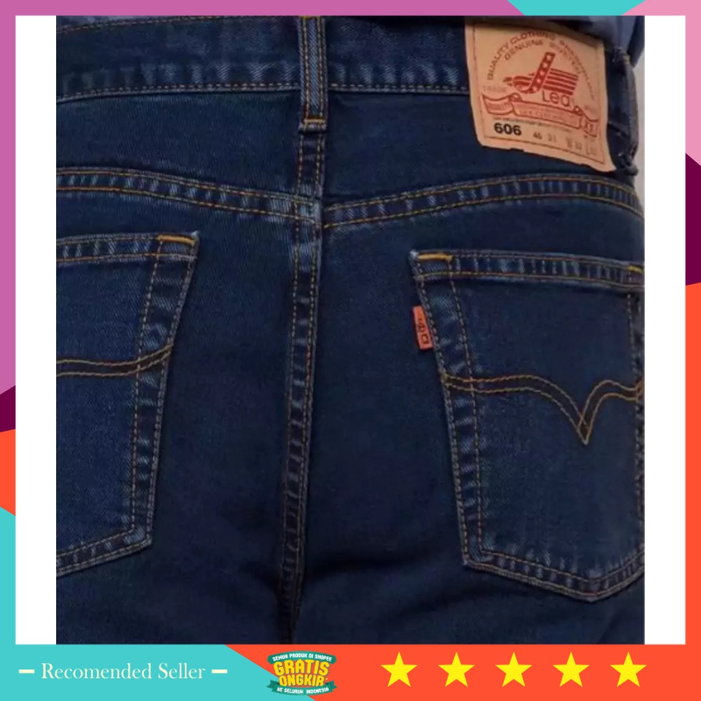 ⭐⭐⭐⭐⭐ Fashion Murah Bisa COD Gratis Ongkir - Celana Jeans Pria Original LEA 606 / celana jeans lea o