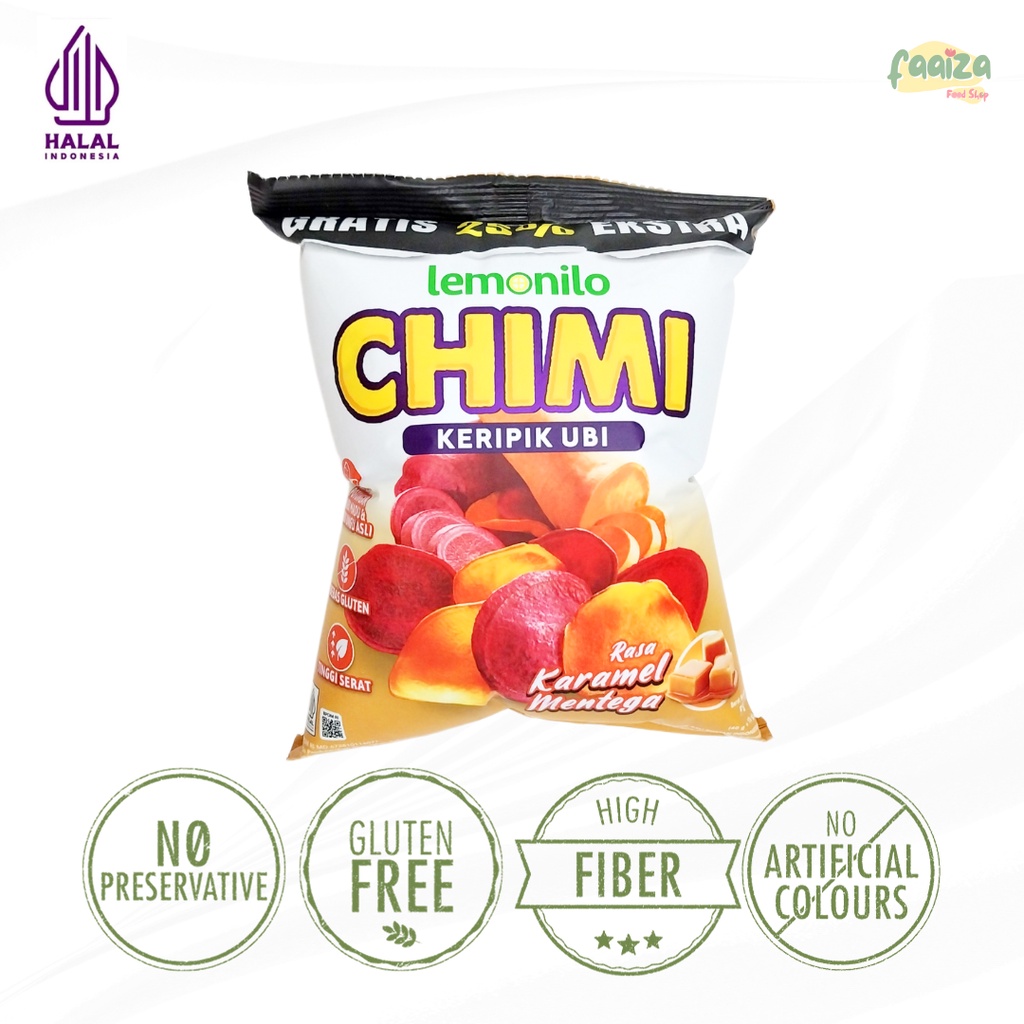 

Lemonilo Chimi 50gr Keripik Ubi Karamel Mentega Snack Gluten Free