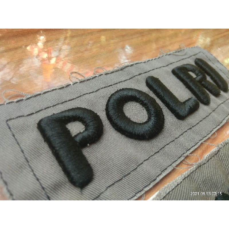 Bordir Bordir BORDIR nama NAMA BORDIR  pcs PDL TIMBUL NAMA+ POLRI Bordir Nama Custombisa pesan satua