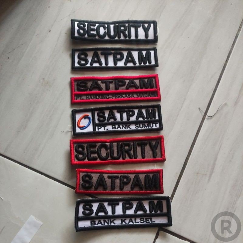 

Bordir Bordir Bordir Papan Satpam Timbul Bordir Nama Custombisa pesan satuan