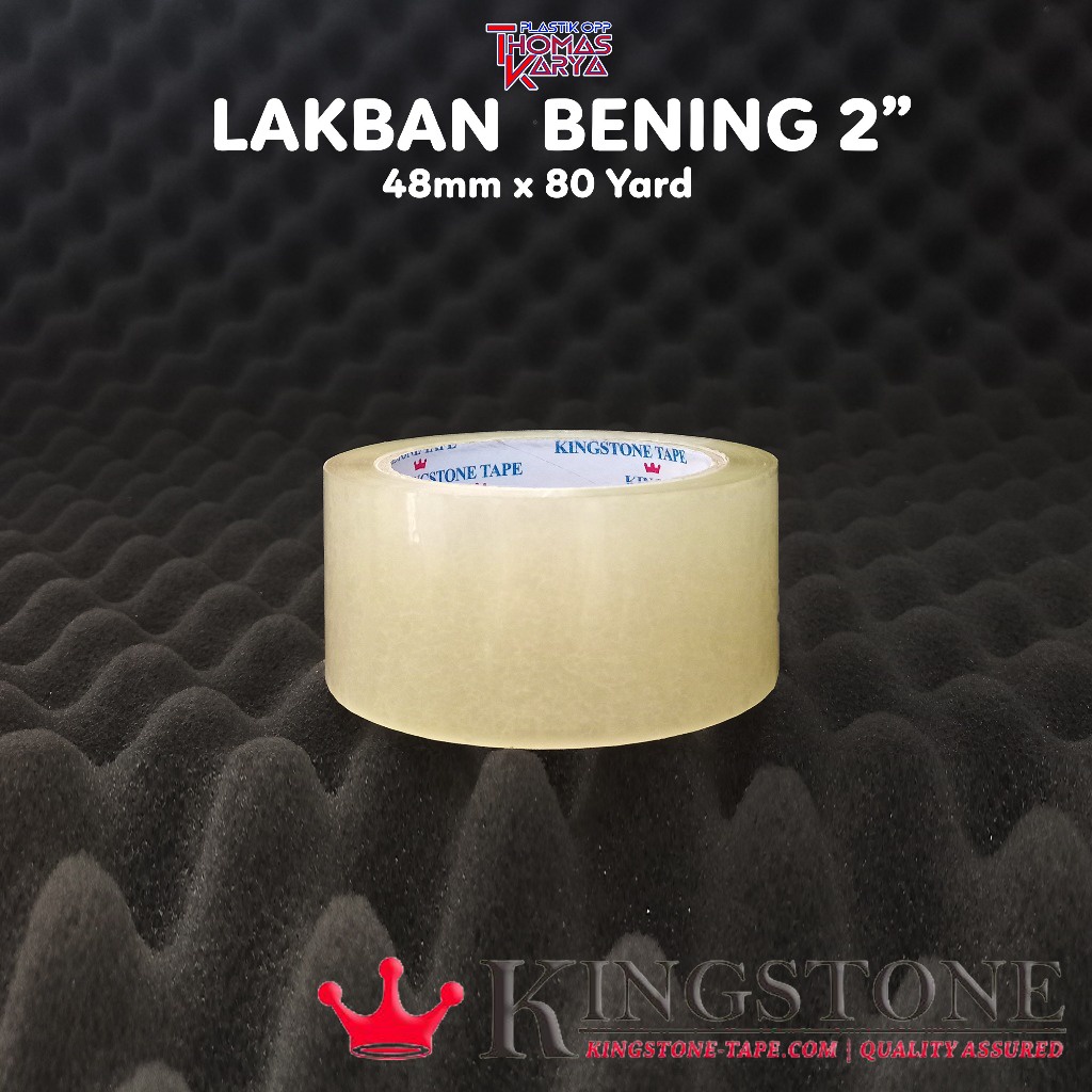 

KINGSTONE TAPE Lakban Bening 2 Inch 48mm x 74 yard Bening Solatip Kualitas Daimaru