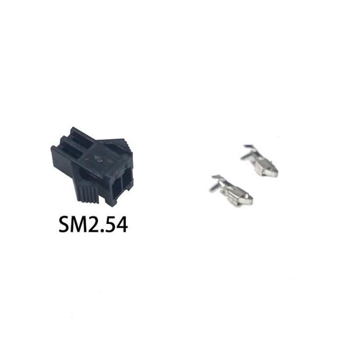 Connector Konektor SM JST SM2P 2pin SM2.54 2.54mm Hitam Baterai mainan - Female -OLL