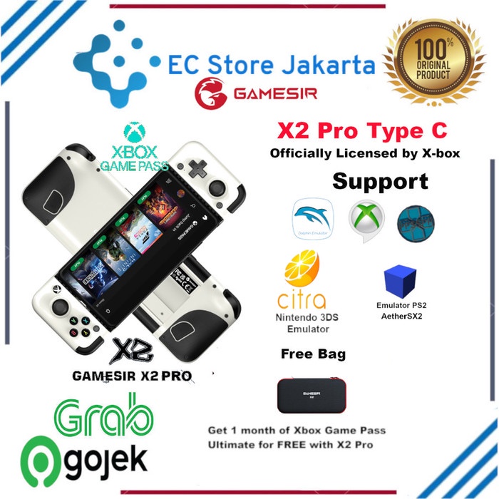 MURAH-  Gamesir X2 Pro Type C Gamepad Mobile Gaming Phone Controller EGG NS PS - Midnight Black, Gar