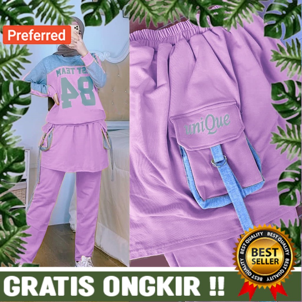 Setelan Baju Olahraga Sepeda Setelan Muslim Olahraga Muslimah Baju Olahraga Wanita terbaru unique// 