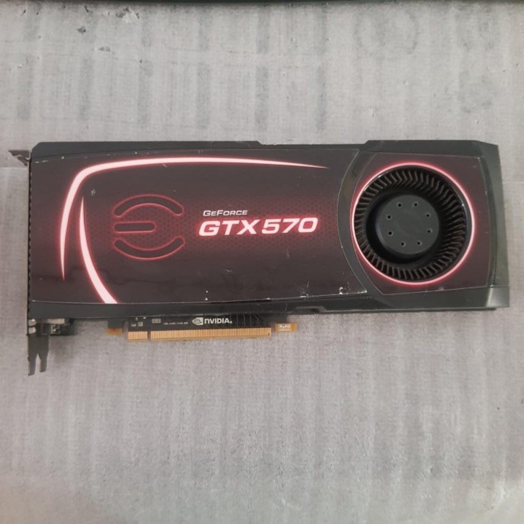 EVGA GeForce GTX 570 GTX570 1280MB GDDR5 320 bit Minus Tak Tampil