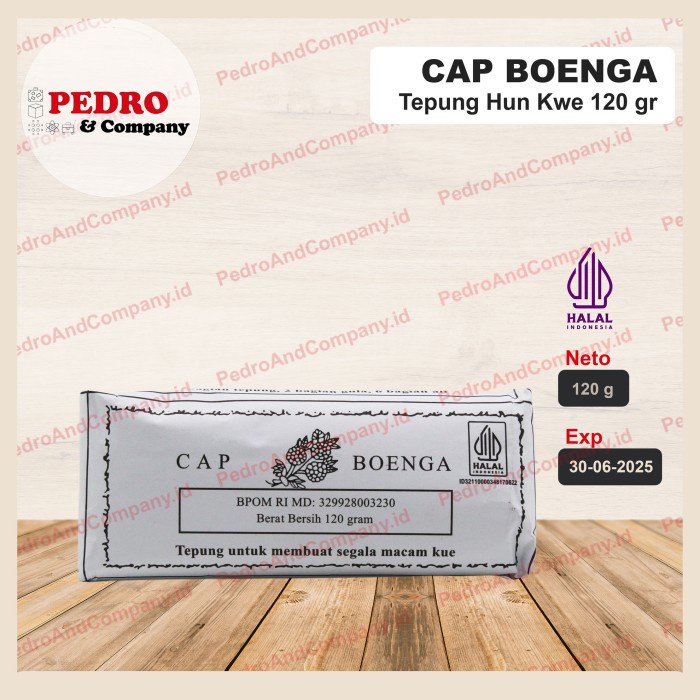 

[Big Sale] Tepung hun kwe cap boenga 120 gram - hunkwe flour