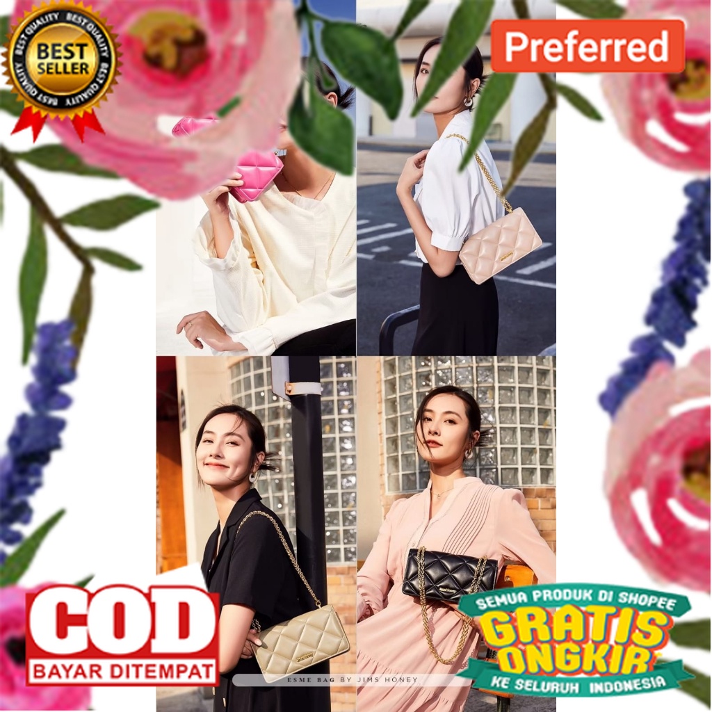 ESME MINI BAG SLEMPANG FREEBOX JIMSHONEY JIMS HONEY JH ORIGINAL READY// TAS IMPORT KEREN MODEL BARU 