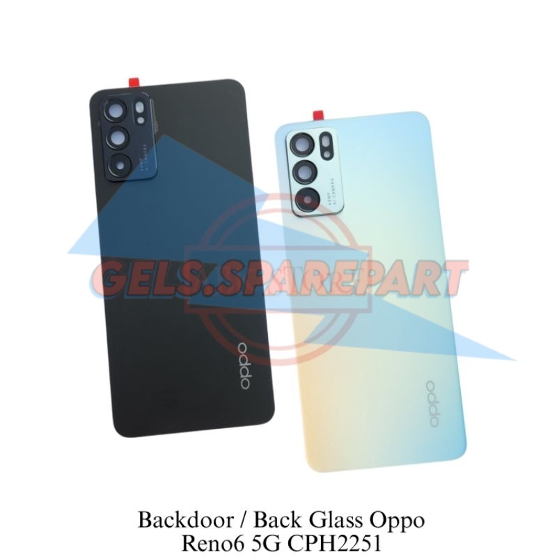 TUTUP BELAKANG BACKDOOR BACK GLASS OPPO RENO 6 5G BACKCOVER BACK CASING OPPO RENO6 5G
