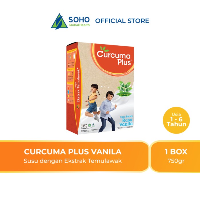 

[Big Sale] Curcuma Plus Susu Bubuk Temulawak Tumbuh Kembang Anak - Vanilla 750gr