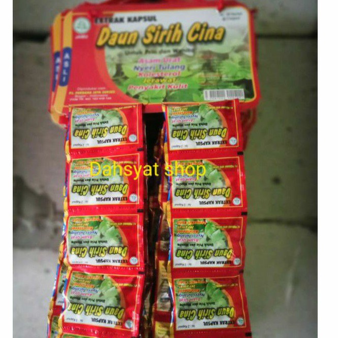 COD Daun Sirih Cina renceng | Ekstrak kapsul 100% original Obat Herbal Asam Urat, Kolesterol, nyeri 