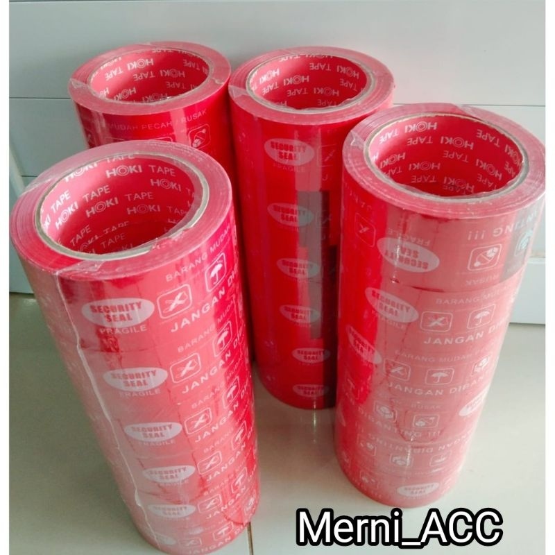 

LAKBAN FRAGILE MERAH DAN PUTIH 48 MM X 90 YARD HARGA 6 PCS