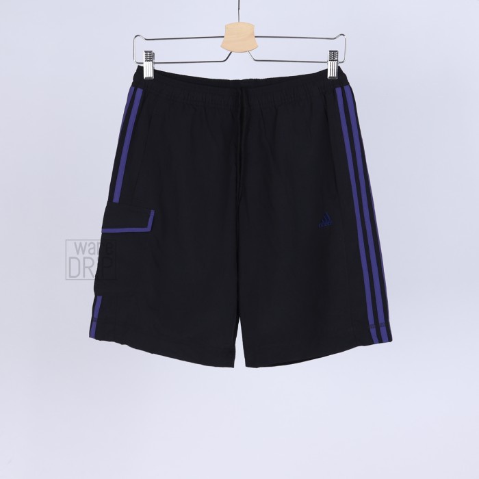 Terlaris ✨ -Original Adidas Celana Pendek Running Lari Olahraga Sport Polos Pria - Biru, M