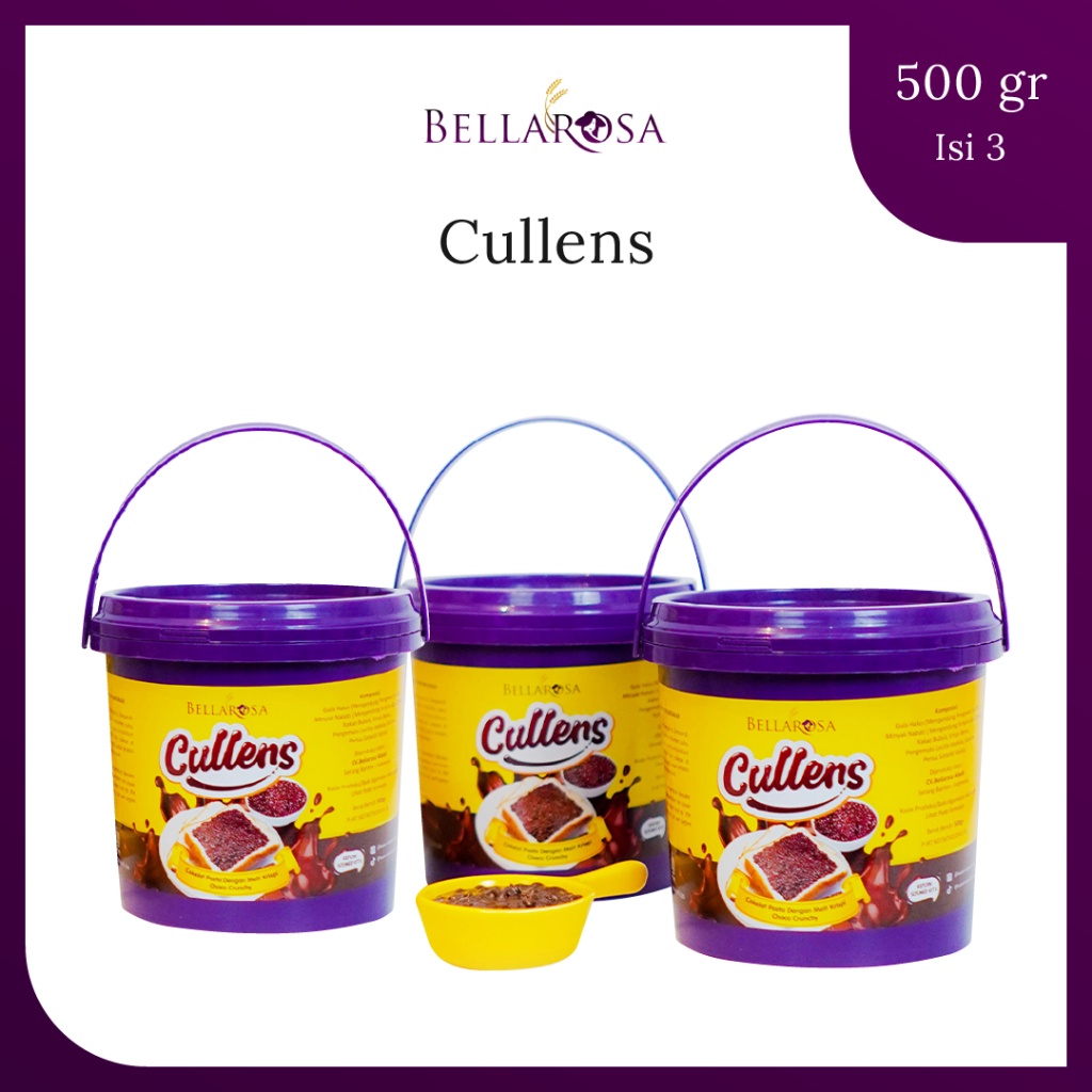 

COD BELLAROSA Cullens Selai Cokelat Choco Pasta Crunchy Mugiwara Krunch Cemilan Manis Paket 3 Jar