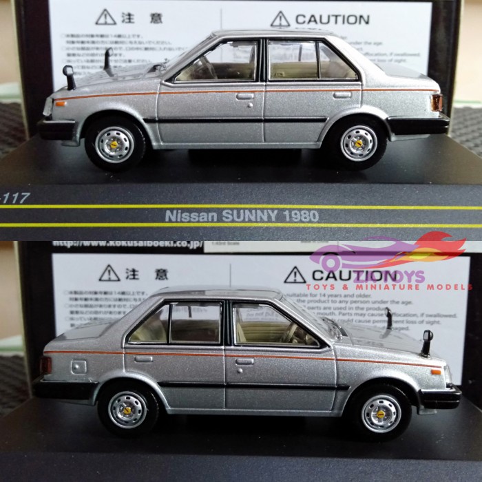 Diecast Nissan Sunny Sedan 1980 Silver by First43 Skala 1:43 BS27